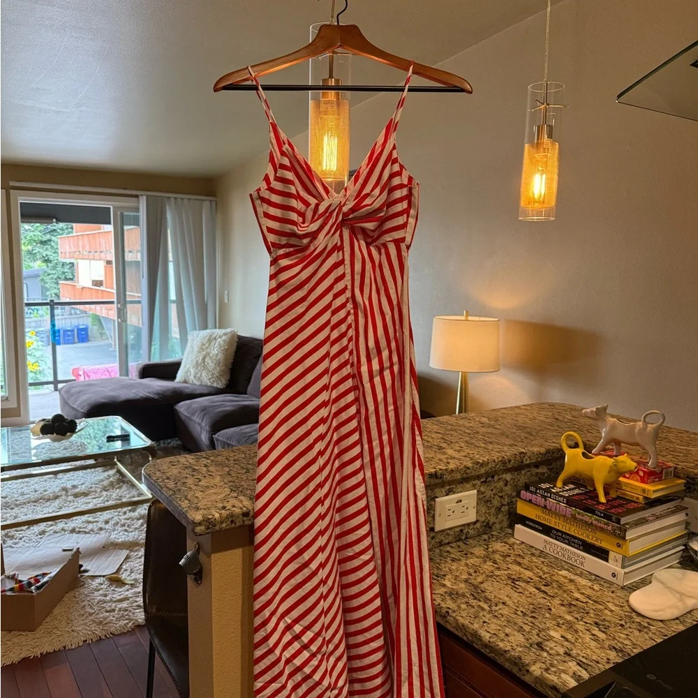 Mango Red and White Striped Dress - Picture 4 of 4